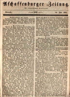 Aschaffenburger Zeitung Mittwoch 14. Juli 1841