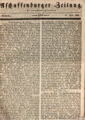 Aschaffenburger Zeitung Mittwoch 21. Juli 1841