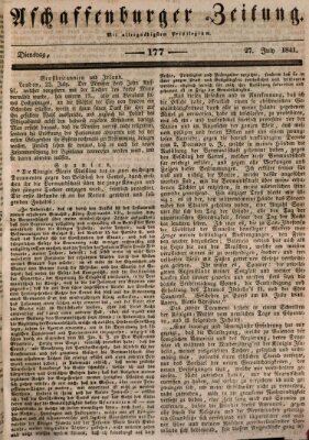 Aschaffenburger Zeitung Dienstag 27. Juli 1841