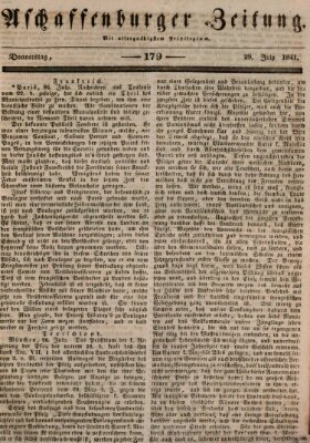 Aschaffenburger Zeitung Donnerstag 29. Juli 1841