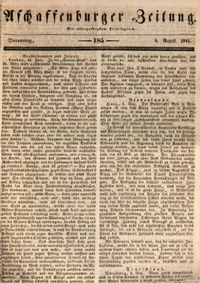 Aschaffenburger Zeitung Donnerstag 5. August 1841