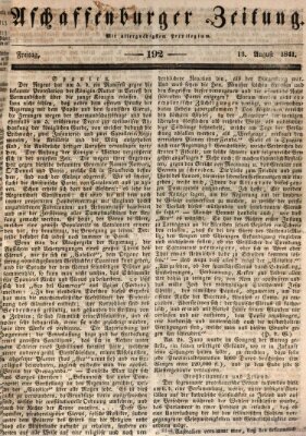 Aschaffenburger Zeitung Freitag 13. August 1841