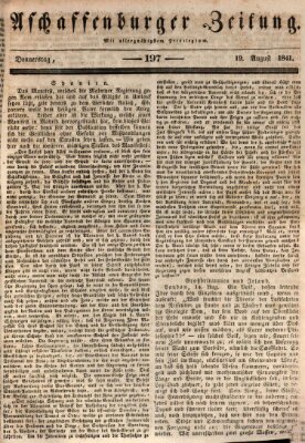 Aschaffenburger Zeitung Donnerstag 19. August 1841