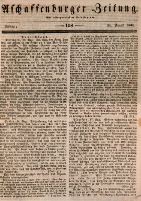 Aschaffenburger Zeitung Freitag 20. August 1841