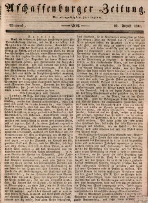 Aschaffenburger Zeitung Mittwoch 25. August 1841