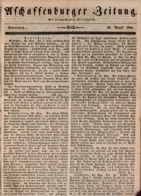 Aschaffenburger Zeitung Donnerstag 26. August 1841