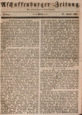 Aschaffenburger Zeitung Freitag 27. August 1841