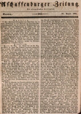 Aschaffenburger Zeitung Samstag 28. August 1841