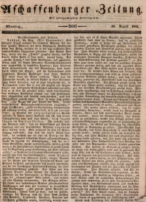 Aschaffenburger Zeitung Montag 30. August 1841