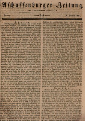 Aschaffenburger Zeitung Freitag 8. Oktober 1841