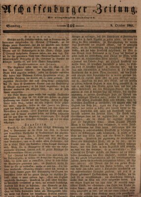 Aschaffenburger Zeitung Samstag 9. Oktober 1841