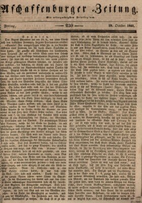 Aschaffenburger Zeitung Freitag 29. Oktober 1841