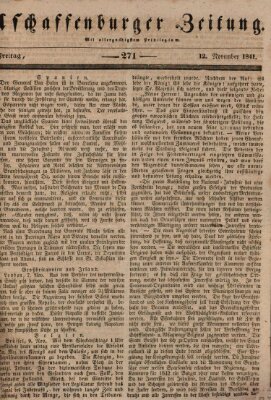 Aschaffenburger Zeitung Freitag 12. November 1841