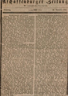 Aschaffenburger Zeitung Dienstag 30. November 1841