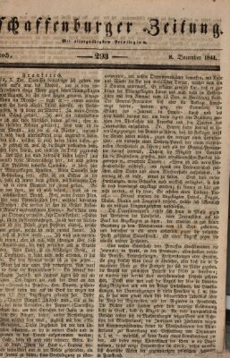 Aschaffenburger Zeitung Mittwoch 8. Dezember 1841