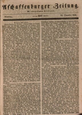 Aschaffenburger Zeitung Montag 13. Dezember 1841