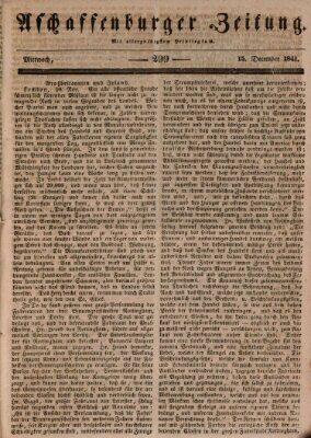 Aschaffenburger Zeitung Mittwoch 15. Dezember 1841