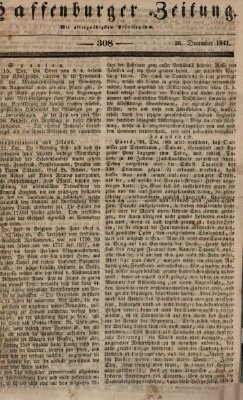 Aschaffenburger Zeitung Sonntag 26. Dezember 1841