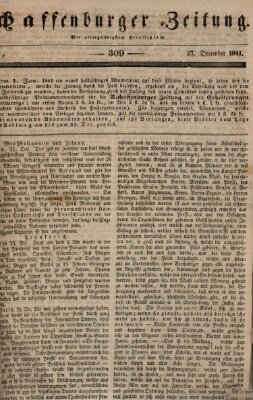 Aschaffenburger Zeitung Montag 27. Dezember 1841