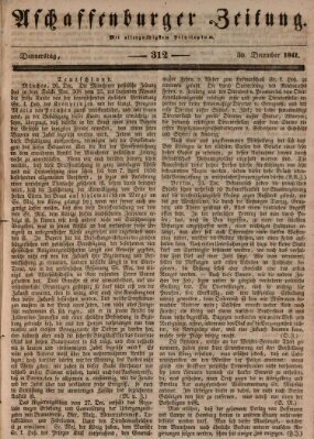 Aschaffenburger Zeitung Donnerstag 30. Dezember 1841