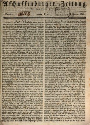 Aschaffenburger Zeitung Saturday 1. January 1842