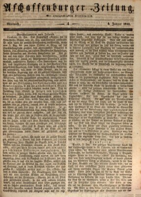 Aschaffenburger Zeitung Mittwoch 5. Januar 1842