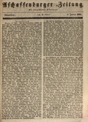 Aschaffenburger Zeitung Donnerstag 6. Januar 1842