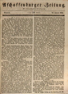 Aschaffenburger Zeitung Mittwoch 12. Januar 1842