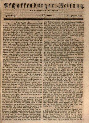 Aschaffenburger Zeitung Donnerstag 20. Januar 1842