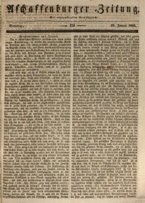 Aschaffenburger Zeitung Samstag 22. Januar 1842