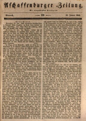 Aschaffenburger Zeitung Mittwoch 26. Januar 1842