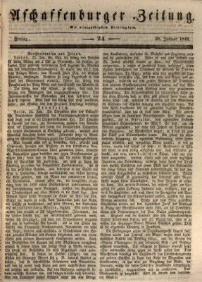 Aschaffenburger Zeitung Freitag 28. Januar 1842