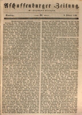 Aschaffenburger Zeitung Samstag 5. Februar 1842