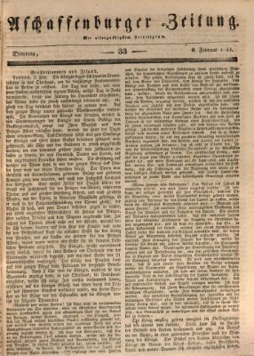 Aschaffenburger Zeitung Dienstag 8. Februar 1842