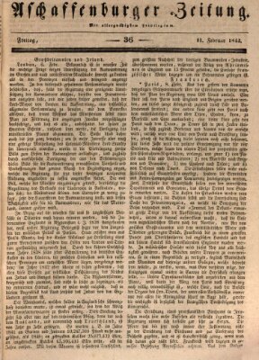 Aschaffenburger Zeitung Freitag 11. Februar 1842