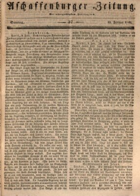 Aschaffenburger Zeitung Samstag 12. Februar 1842