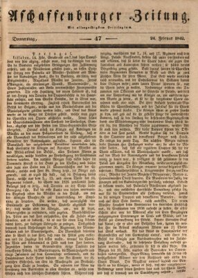 Aschaffenburger Zeitung Donnerstag 24. Februar 1842