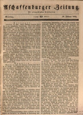 Aschaffenburger Zeitung Samstag 26. Februar 1842