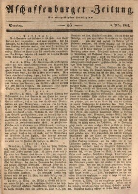 Aschaffenburger Zeitung Samstag 5. März 1842