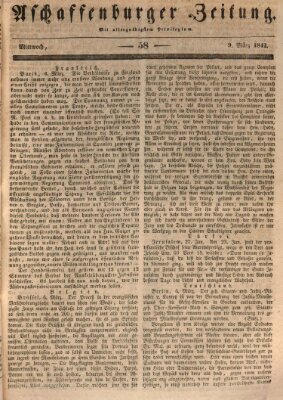 Aschaffenburger Zeitung Mittwoch 9. März 1842