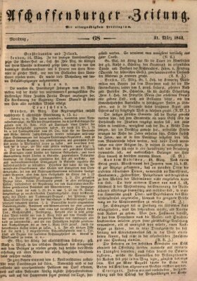 Aschaffenburger Zeitung Montag 21. März 1842