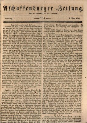 Aschaffenburger Zeitung Montag 2. Mai 1842