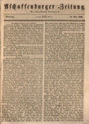 Aschaffenburger Zeitung Samstag 14. Mai 1842