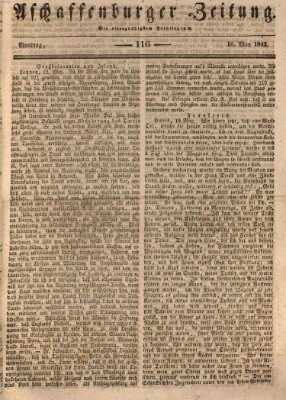 Aschaffenburger Zeitung Montag 16. Mai 1842