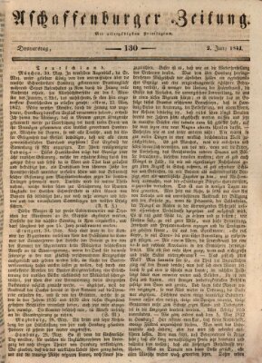 Aschaffenburger Zeitung Donnerstag 2. Juni 1842