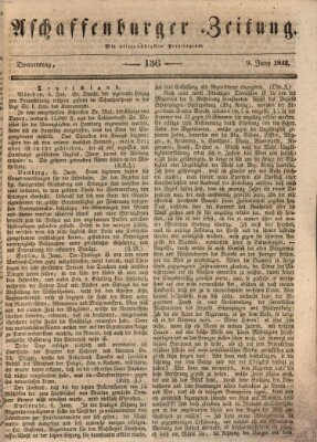 Aschaffenburger Zeitung Donnerstag 9. Juni 1842