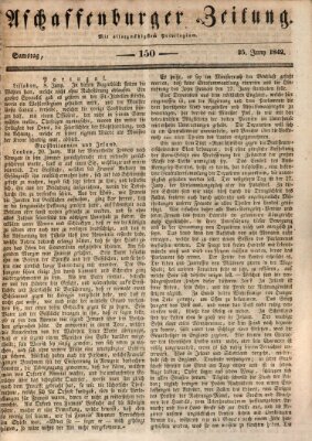 Aschaffenburger Zeitung Samstag 25. Juni 1842