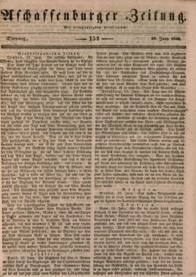 Aschaffenburger Zeitung Dienstag 28. Juni 1842