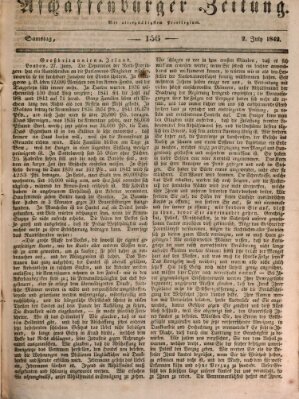 Aschaffenburger Zeitung Samstag 2. Juli 1842