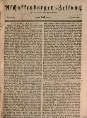 Aschaffenburger Zeitung Montag 4. Juli 1842